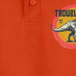 Trouble Maker T-Rex Since 1971 Dry Zone Grid Performance Polo