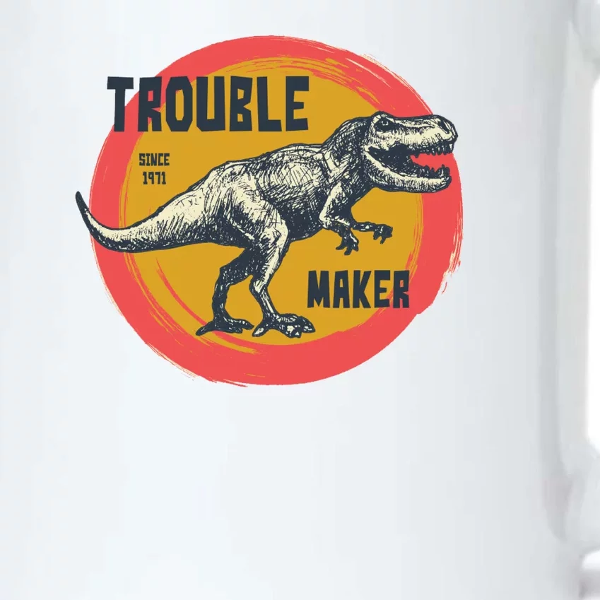 Trouble Maker T-Rex Since 1971 Black Color Changing Mug