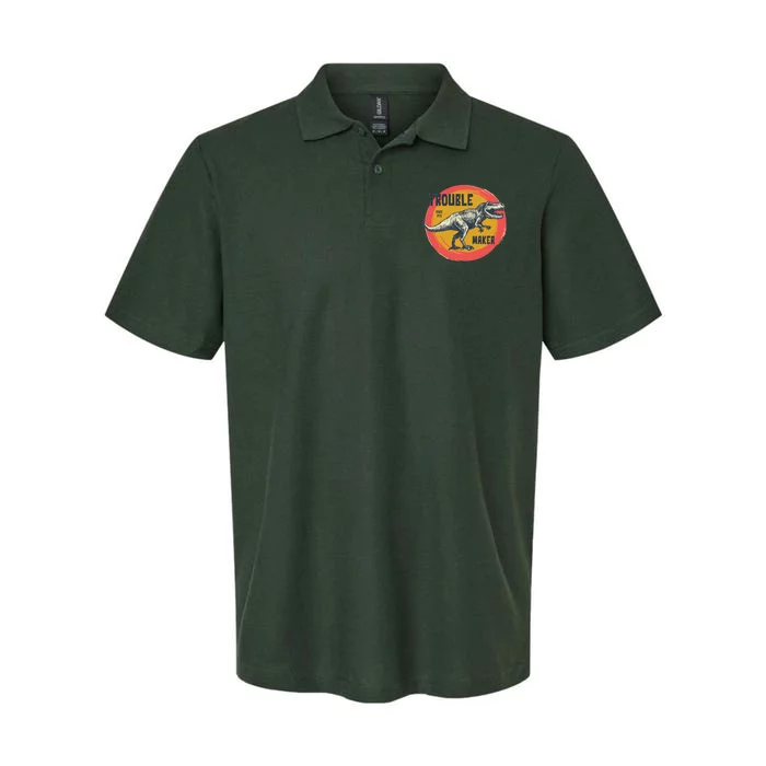 Trouble Maker T-Rex Since 1971 Softstyle Adult Sport Polo