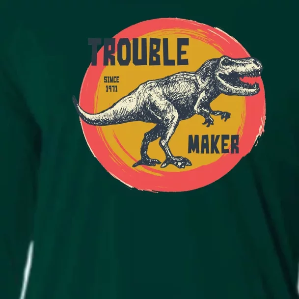 Trouble Maker T-Rex Since 1971 Cooling Performance Long Sleeve Crew