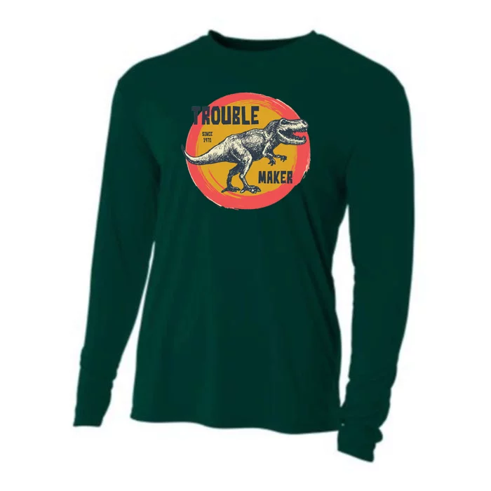 Trouble Maker T-Rex Since 1971 Cooling Performance Long Sleeve Crew