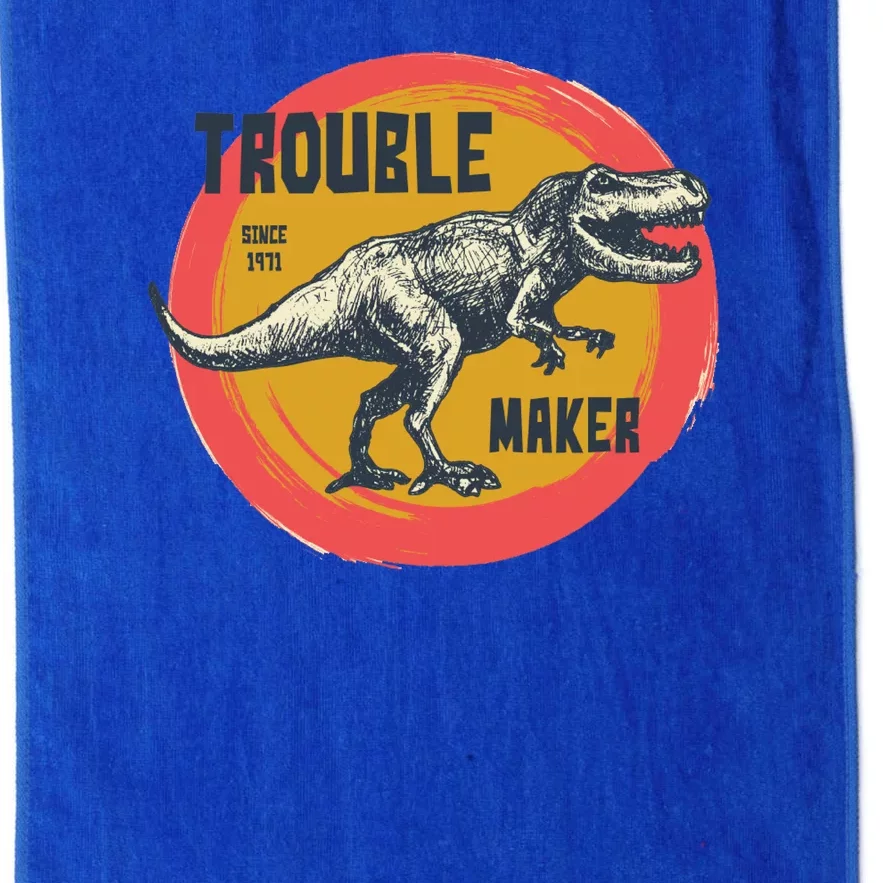 Trouble Maker T-Rex Since 1971 Platinum Collection Golf Towel