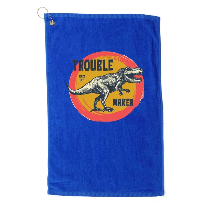 Trouble Maker T-Rex Since 1971 Platinum Collection Golf Towel