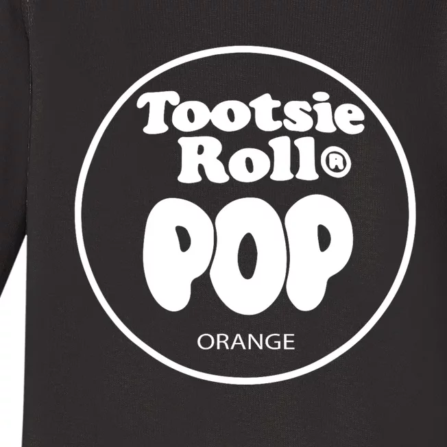 Tootsie Roll Pops Orange Funny Candy Group Halloween Costume Baby Long Sleeve Bodysuit