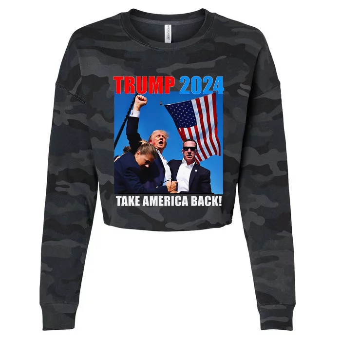 Trump Rally Pray For President Trump God Bless Trump Cropped Pullover Crew