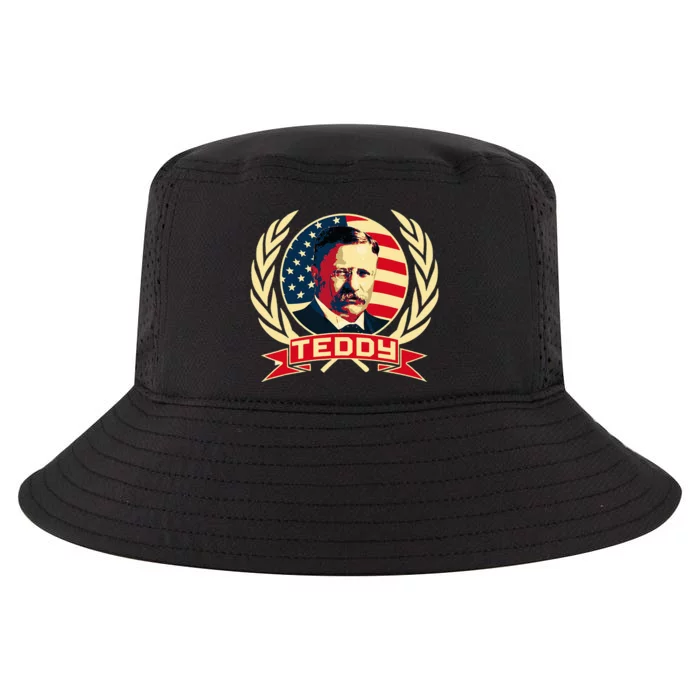 Theodore Roosevelt. President Teddy. American Stars. Cool Comfort Performance Bucket Hat