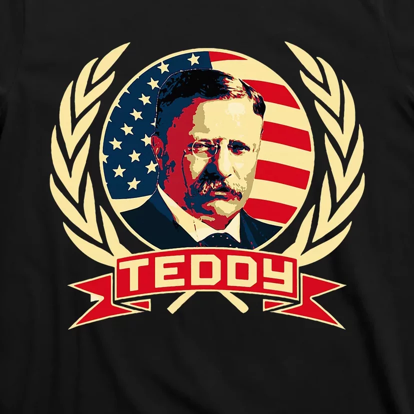 Theodore Roosevelt. President Teddy. American Stars. T-Shirt