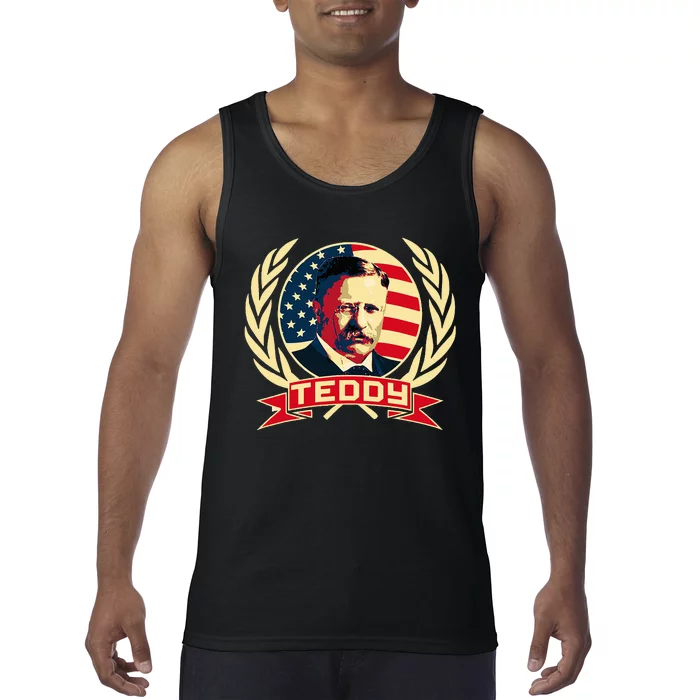 Theodore Roosevelt. President Teddy. American Stars. Tank Top