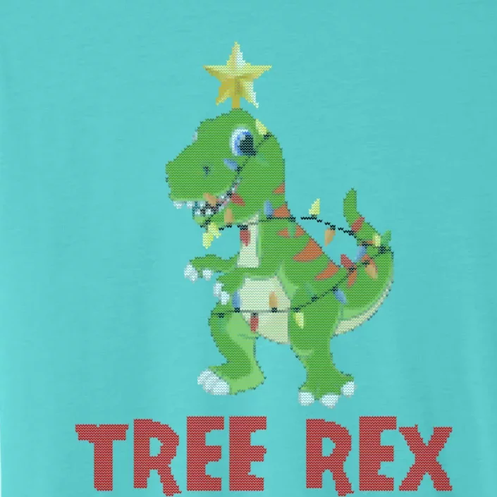 Tree Rex Pyjamas Xmas Lights Christmas Dinosaur Gift ChromaSoft Performance T-Shirt