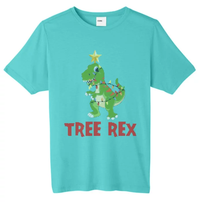 Tree Rex Pyjamas Xmas Lights Christmas Dinosaur Gift ChromaSoft Performance T-Shirt