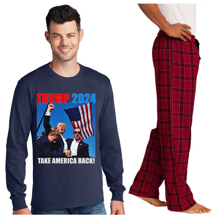 Trump Rally Pray For President Trump God Bless Trump Long Sleeve Pajama Set