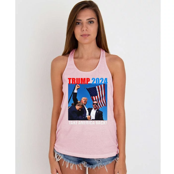 Trump Rally Pray For President Trump God Bless Trump Women's Knotted Racerback Tank