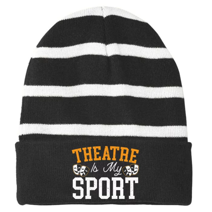 Theatre Rehearsal Performer Artist Actress Actor Striped Beanie with Solid Band