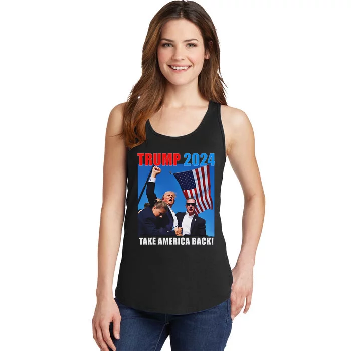 Trump Rally Pray For President Bold Design Ladies Essential Tank