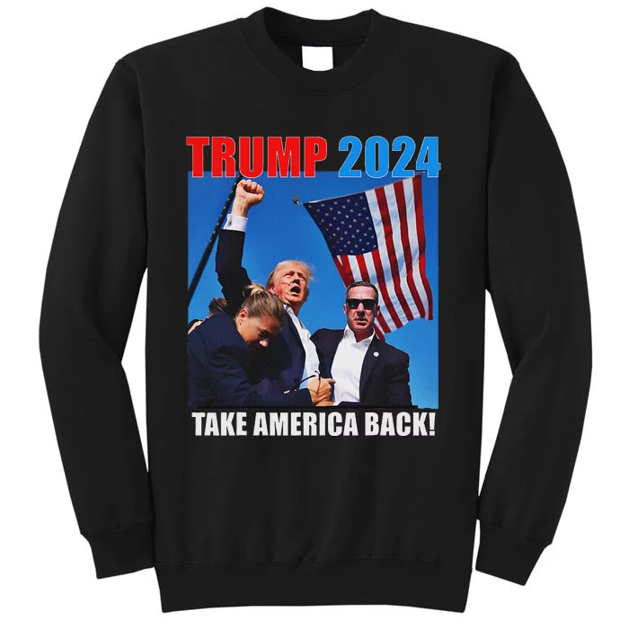 Trump Rally Pray For President Bold Design Tall Sweatshirt