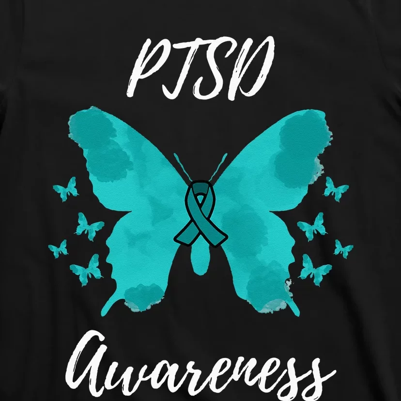 Teal Ribbon PTSD Awareness T-Shirt