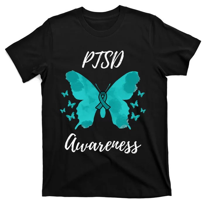 Teal Ribbon PTSD Awareness T-Shirt