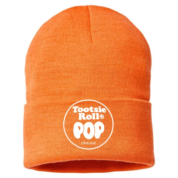 Tootsie Roll Pops Orange Funny Candy Group Halloween Sustainable Knit Beanie