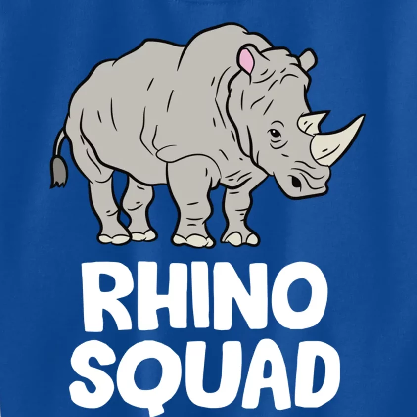 Team Rhino Rhino Squad Love Rhinoceros Gift Kids Sweatshirt