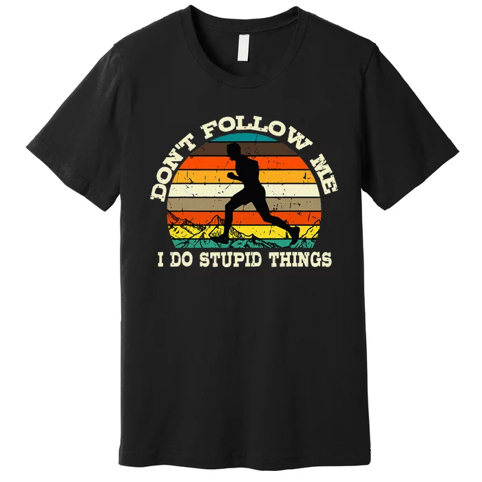 Trail Running Retro Vintage Ultra Runner Mountain Sport Premium T-Shirt