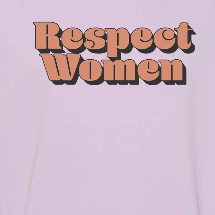 Trendy Respect Retro 3d Text Great Gift Garment-Dyed Sweatshirt