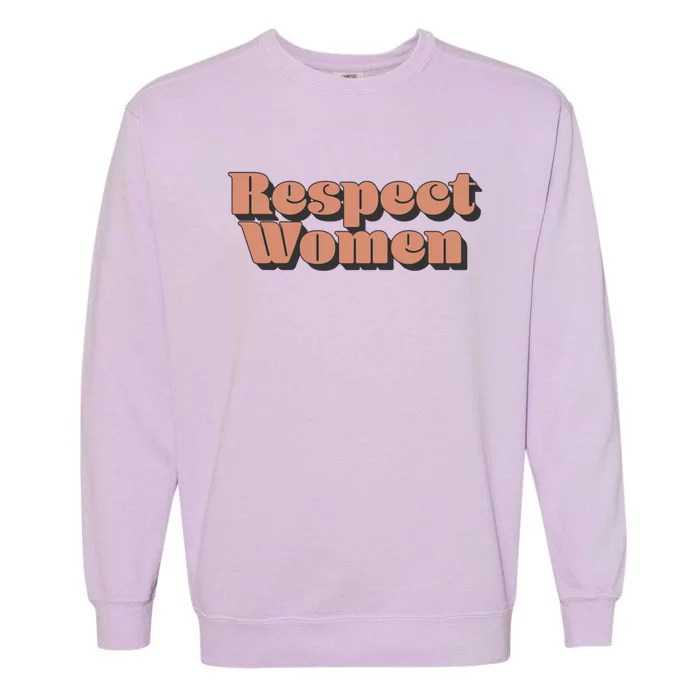 Trendy Respect Retro 3d Text Great Gift Garment-Dyed Sweatshirt