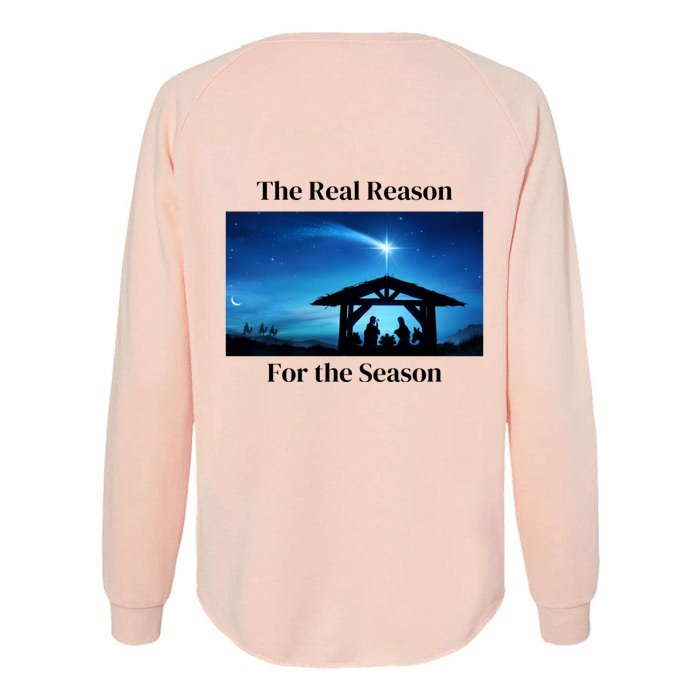 The Real Reason For The Season Front & Back Womens California Wash Sweatshirt