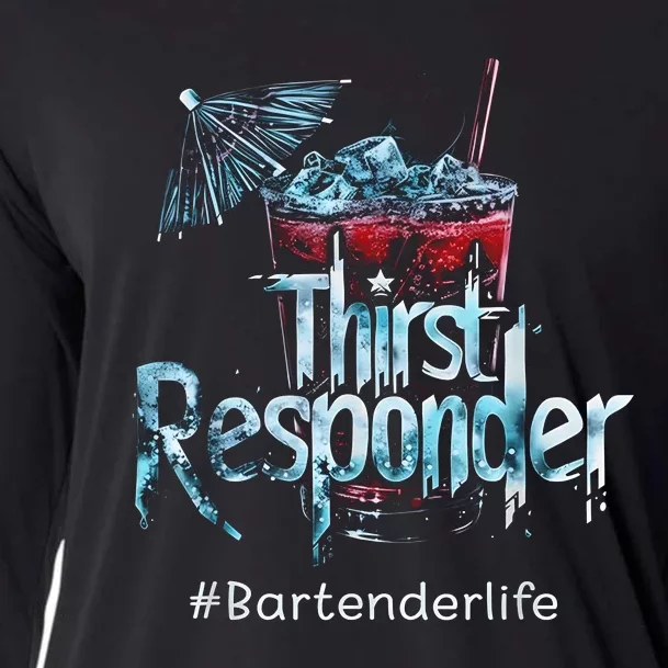 Thirst Response Responder Funny Bartender Mixologists Cooling Performance Long Sleeve Crew