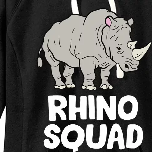 Team Rhino Rhino Squad Love Rhinoceros Women's Fleece Hoodie