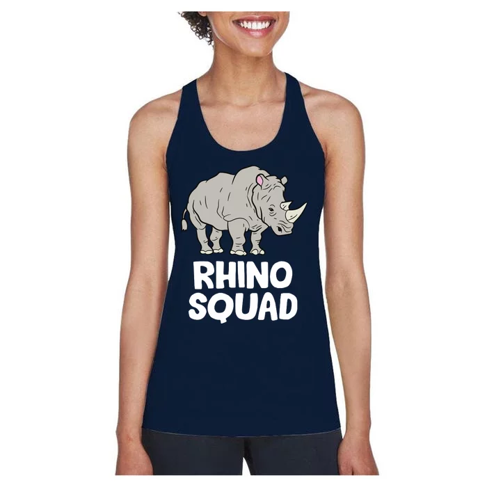 Team Rhino Rhino Squad Love Rhinoceros Women's Racerback Tank