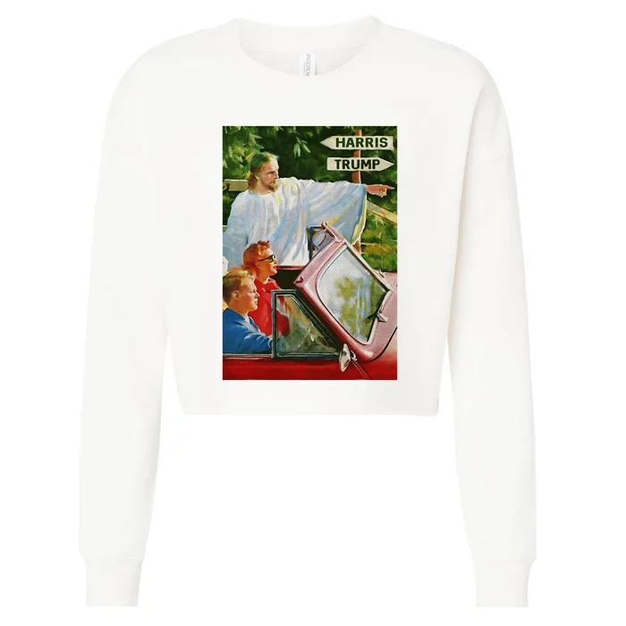 The Right Road Vintage Jesus Is Lord Cropped Pullover Crew