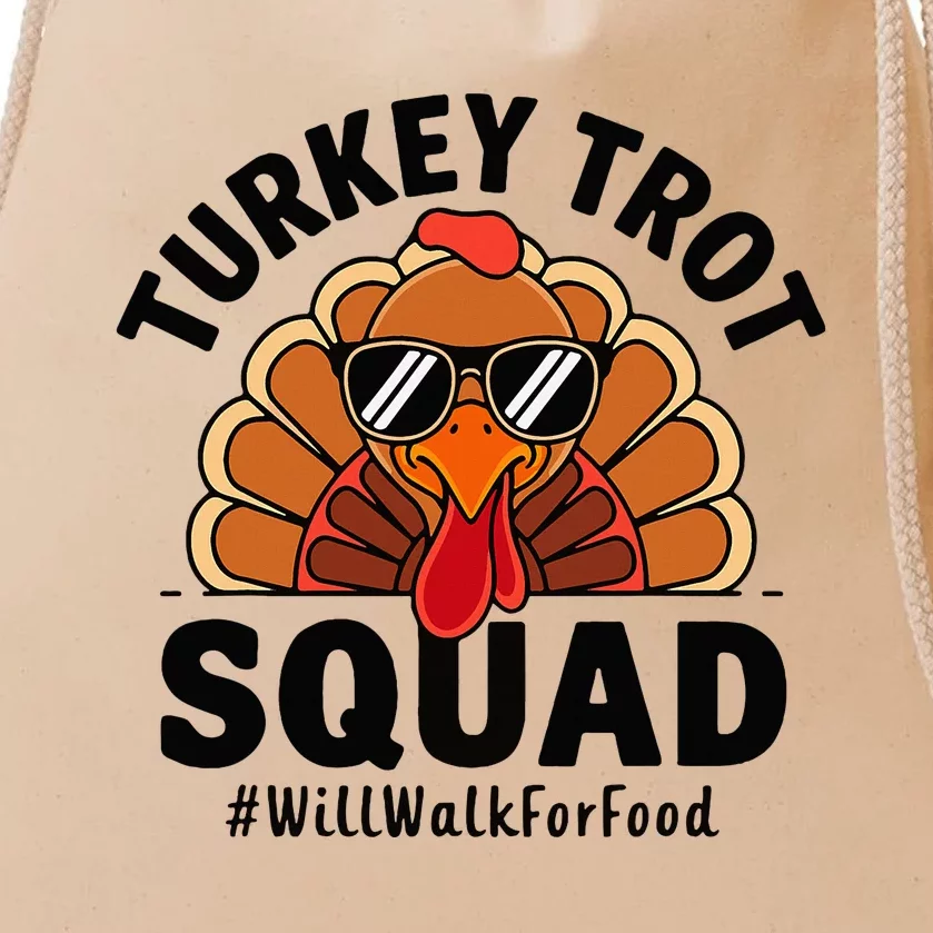 Thanksgiving Race Run Footrace Turkey Trot Squad Drawstring Bag