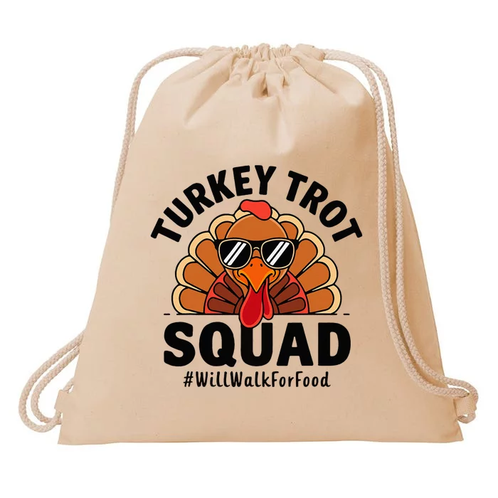 Thanksgiving Race Run Footrace Turkey Trot Squad Drawstring Bag