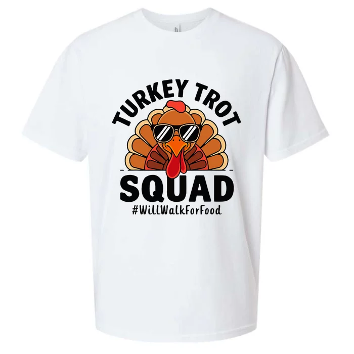 Thanksgiving Race Run Footrace Turkey Trot Squad Sueded Cloud Jersey T-Shirt