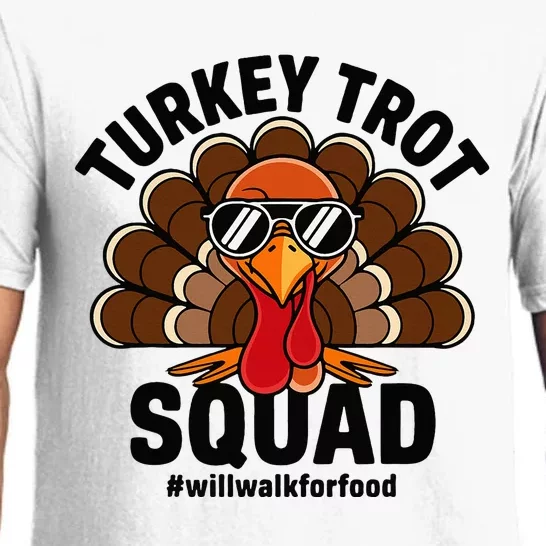 Thanksgiving Race Run Footrace Turkey Trot Squad Pajama Set