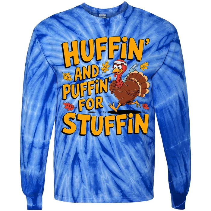 Thanksgiving Run Race Footrace Turkey Trot 2024 Tie-Dye Long Sleeve Shirt