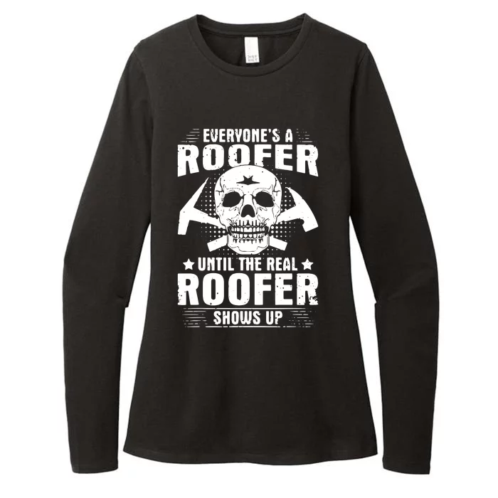 The Real Roofer Shows Up Funny Roofing For Men MM Womens CVC Long Sleeve Shirt