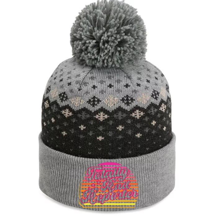 Totally Rad Reporter Breaking News Journalism Journalist Cute Gift The Baniff Cuffed Pom Beanie