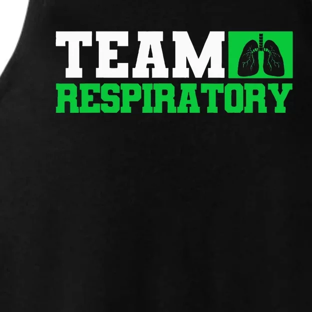 Team Respiratory Respirotary Therapist funny Ladies Tri-Blend Wicking Tank