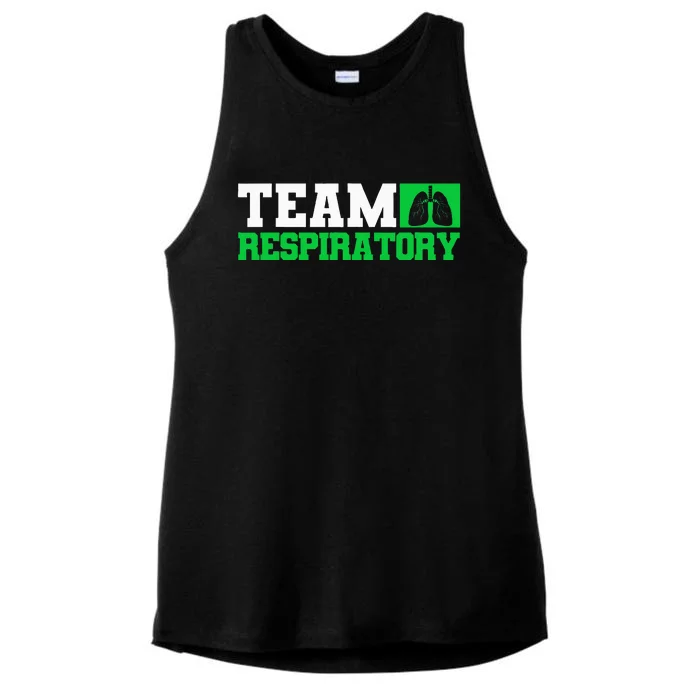 Team Respiratory Respirotary Therapist funny Ladies Tri-Blend Wicking Tank