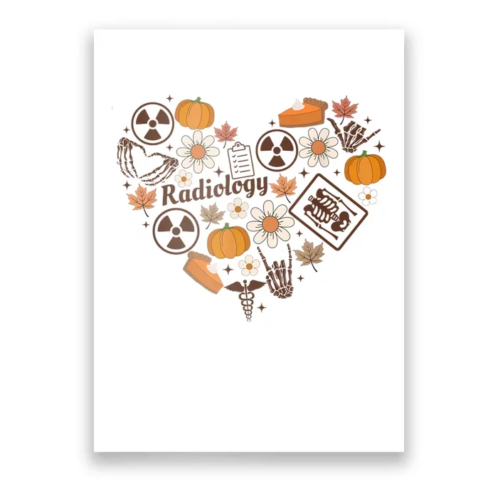 Thanksgiving Radiology Rad Tech Fall Autumn Xray Tech Ct Mrt Poster