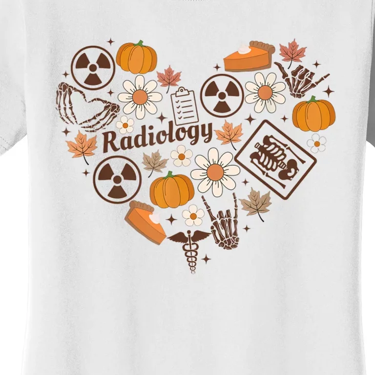 Thanksgiving Radiology Rad Tech Fall Autumn Xray Tech Ct Mrt Women's T-Shirt