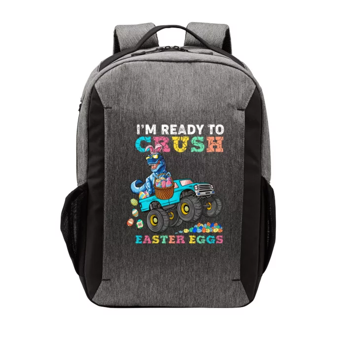 T Rex Ready To Crush Easter Eggs Vector Backpack