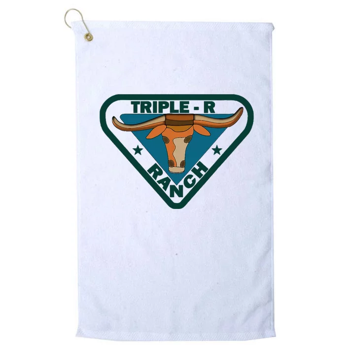 Triple R Ranch Western Cowboy Cowgirl Platinum Collection Golf Towel