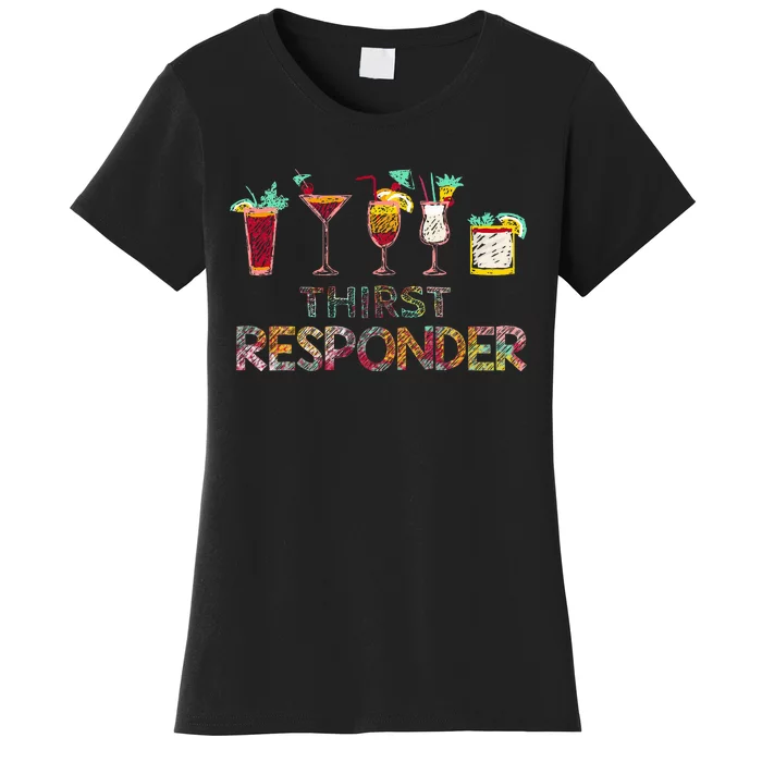 Thirst Response Responder Funny Bartender Mixologists Women's T-Shirt