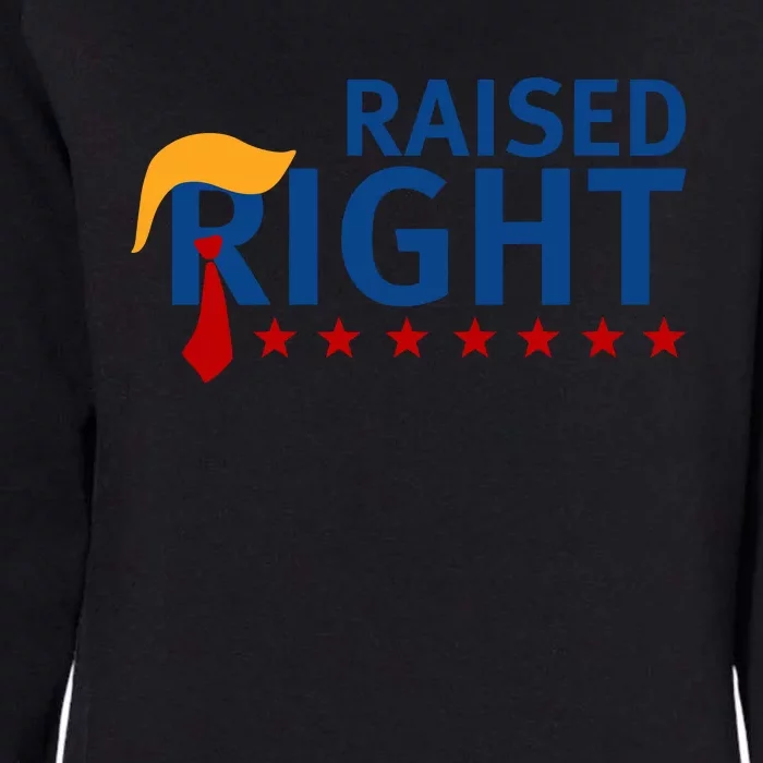 Trump Raised Right Womens California Wash Sweatshirt