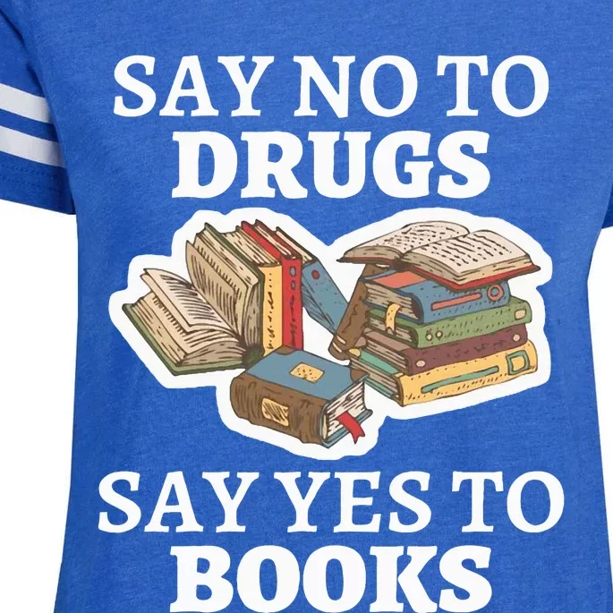 Teachers Red Ribbon Week Say No To Drugs Say Yes To Books Enza Ladies Jersey Football T-Shirt