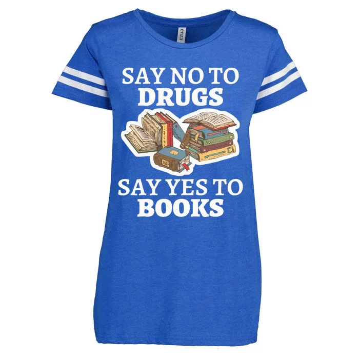 Teachers Red Ribbon Week Say No To Drugs Say Yes To Books Enza Ladies Jersey Football T-Shirt