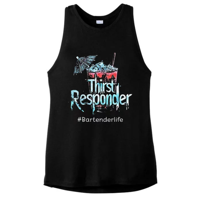 Thirst Response Responder Funny Bartender Mixologists Ladies Tri-Blend Wicking Tank