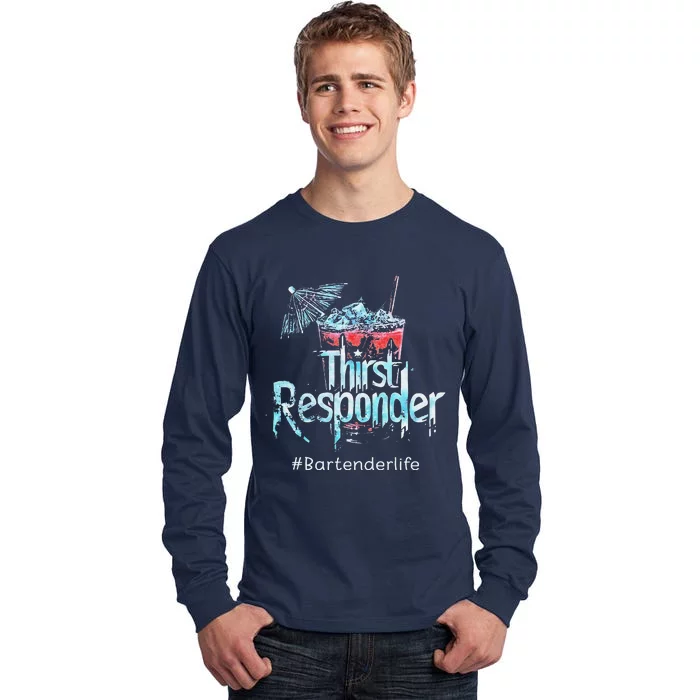 Thirst Response Responder Funny Bartender Mixologists Tall Long Sleeve T-Shirt